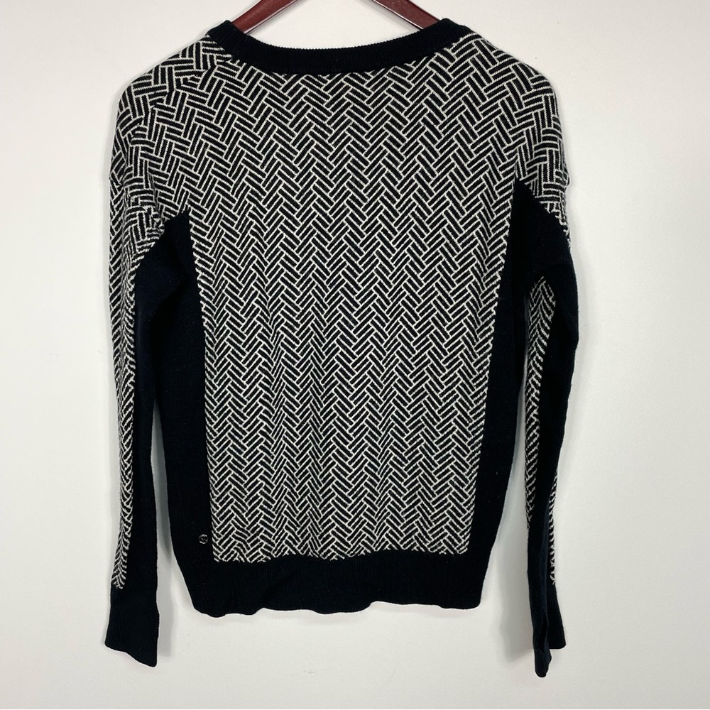 Lululemon Yogi Crew Merino Wool Patterned Sweater Size 4 - Picture 7 of 10